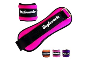 Stepfowarder Ankle/Wrist Weights, 0.3-1kg for a Pair, Three Optional Colors & Weights with Adjustable Strap, 2 Pack