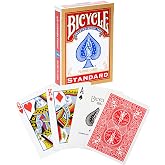 Bicycle Rider Back International Standard Endeks, Poker Boyu, 1 Deste, Kırmızı veya Mavi