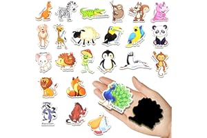 ‎MEAFENG Meafeng 42PCS Magnete Kinder für magnettafel, Kühlschrankmagnete Kinder, Kühlschrank Magnete Set, Magneten Kinder Spielzeug, Lernspiele ab 3 Jahre(Tier)
