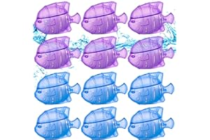 SANSOAK 12Pack Universal Humidifier Tank Cleaner, Fish Shape Demineralization Float Compatible with Most Humidifiers, Fish Tank, Purifies Water, Prevents Hard Water Build-Up, Eliminates White Dust and Odor