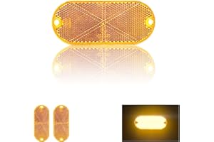 MGMSINYO Reflector Self Adhesive Oval 114X50mm Safety Waterproof Stick on for Driveway Mailbox Trees