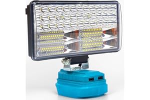 LED Work Light for Makita 18V Li-ion Battery, ZDOZITZ 84W 11800LM for Makita 18V Battery Work Light with Dual USB Charging Port（Tool Only）