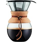 Pour Over Drip Coffee Maker with Permanent Filter, 1.0L