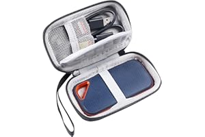 AONKE Dur Étui Cas de Voyage Porter Housse pour SanDisk Extreme Pro Portable SSD 250 Go / 500 Go / 1 to / 2 to (E81-Noir)
