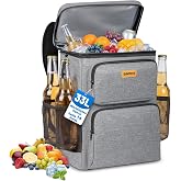 Backpack Cooler 33L Thermal Backpack Isothermal Waterproof Portable | Easy to clean, integrated bottle opener, multiple pocke