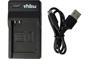 vhbw Ladegerät kompatibel mit Canon Digital Ixus 110 is, 115 HS, 117 HS, 120 is, 130, 220HS, 230HS, 255HS, 30, 40, 50 Kamera Camcorder/Akku - Ladeschale, Ladeanzeige, 4,2 V