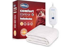 Silentnight Comfort Control Wärmeunterbett 140x150cm | Heizdecke Bett mit 3 Heizstufen, Ultraschnelles, Aufheizen Elastische Bander Waschmaschinen Waschbar | Heizunterlage Bett Heizmatte | 140x150cm