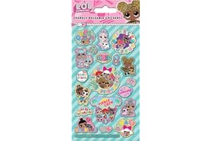 Paper Projects 01.70.06.183 L.O.L. Surprise Troop błyszczące naklejki | Oficjalny produkt licencjonowany | wielokrotnego użytku na nieporowatych powierzchniach, niebieski i różowy