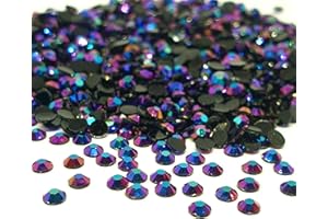 MajorCrafts® 3000pcs 3mm ss12 Dark Purple AB Flat Back Round Resin Rhinestones Craft Gems C82