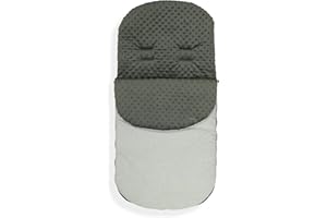 OLO BABY Universal Baby Stroller cosytoes Liner Buggy Dimple Fleece Footmuff Stone Grey (Charcoal)