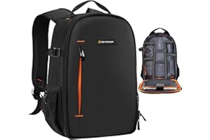 ‎K&F CONCEPT K&F Concept Kamerarucksack für Fotografen, Fotorucksack Klein Multifunktionale Camera Backpack Wasserdicht für SLR/DSLR Kamera Objektiv und Zubehör