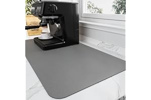 HotLive Coffee Mat - Coffee Bar Mat for Worktops, Coffee Bar Accessories Fits Under Coffee Machine, Espresso Machine, Absorbent, with Rubber Backing, Drying Mat for Kitchen Counter, 43.2 x 76.2 cm
