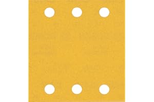 Bosch Professional 10 x Lijas Expert C470 con 6 agujeros, para Madera dura, Pintura sobre madera, 115 x 107 mm, Grano 240, Accesorios Lijadora orbital