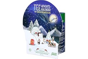‎SALUS Salus Tee Adventskalender - 2024 - 1er Pack (1x 46,5 g) - feine Bio-Kräuter-, Früchte- und Gewürztees sowie Grünem u. Schwarzem Tee - inkl. Büchlein mit Adventsgeschichte und Tee-Rezepten - bio