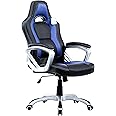 Cherry Tree Furniture Designed Racing Sport Swivel Office chair Computer Desk Chair (Blue & Black)