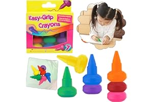 HOVUK 7 Piece MyFirst Twistable Wax Crayons Set - Non-Toxic, Easy-Grip Easter Crayons for Kids, Assorted Vibrant Colours, 4.5cm - Ideal for Drawing, Art Projects & School Supplies