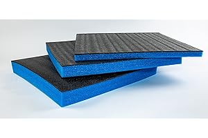 ‎TYGR TYGR Foam 600x600x30 blau - Multilayer Schaumstoff für Werkzeug, Kamera & Co. | Einfaches Bearbeiten | Werkzeugeinlage | Koffereinlage | Kaizen