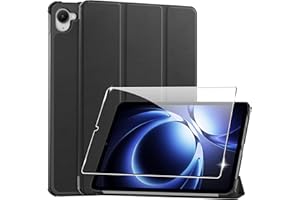 Heioloo Funda para Xiaomi Pad Mini 8.8" 2025 Protectora Carcasa con Auto-Sueño/Estela, + [1 Piezas] Templado Protector de Pantalla [PU Cuero] [Ultradelgada Carcasa] [Función de Soporte]-Negro