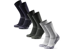 DANISH ENDURANCE Calze Trekking in Lana Merino, Anti-Vescica, Calzini Escursionismo da Uomo, Donna, Bambino, 3 Paia