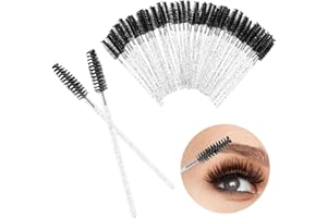 ASTER 50 sztuk szczoteczek do rzęs, jednorazowe kryształowe pędzelki do rzęs, pędzle, maskara, magiczne różdżki, przedłużanie rzęs, aplikator, pędzel, kryształowe narzędzia do makijażu oczu, do salonu