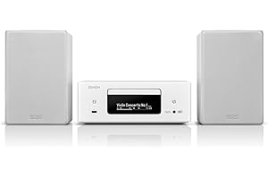 Denon CEOL N12DAB all-in-one system with CD player, DAB/FM radio, HDMI ARC and HEOS® Built-in - White