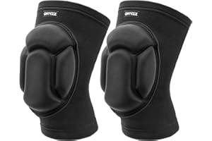 Genouillère Anti-Collision Épaississement Genouillères Respirantes Haute Élasticité Épaissit Éponge Genouillère (1 Paire) au Volleyball Gardien de But Football a Genou Danse Hip Hop Noir+épaissir/L