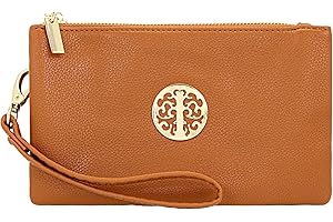 FASHION CHOICE Small Clutch Bags with Wristlet and Long Adjustable Strap - Packaged With FREE Elegant Tiana Marie Dust bag