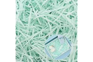 AERZOUSER 200 g de matériau de remplissage pour cadeau, raphia cadeau matériau de remplissage pour colis, offre une bonne protection et décoration pour cadeaux (Bleu Tiffany)