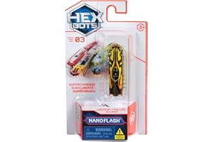 HEX BOTS Nano Flash - Robotertierchen in coolen Rennauto-Designs, mit Leuchteffekt und rasanter Geschwindigkeit Kippen, flitzen und hüpfen auf jeder Oberfläche. Ab 3 Jahren