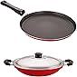 Nirlon Non-Stick Aluminium Cookware Set, 2-Pieces, Red (2.6mm_FT10_AC)