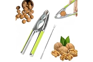 CUTIOLLY Dziadek Do OrzechóW,Metalowy Otwieracz Do OrzechóW, Wielofunkcyjny Dziadek Do OrzechóW, Wysokiej JakośCi Dziadek Do OrzechóWzarny