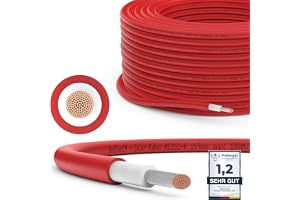 RedStar24 Premium solkabel 4 mm² röd - 20 m - UV-beständig, vändbar solpanel, växelriktare, regulator - hög prestanda, hållba