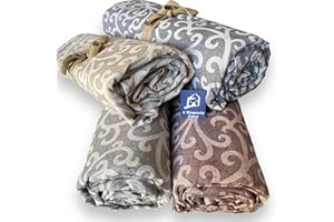 L'Emporio Casa Telo Arredo Copridivano Ricciolo Tela Robusta Grossa in Cotone di Panama Misure Maxi 160X280-260x280-360x280 Lenzuolo Copritutto Made Italy (360x280, Panna)