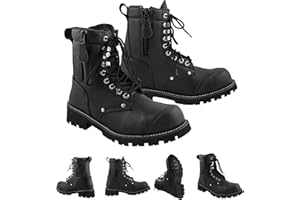 PROFIRST Wasserdichte Motorradstiefel Touring Motorrad Schuhe Lange Knöchel Casual Stiefel Racing Sport Touring 100% Echtes Leder Voll Schwarz