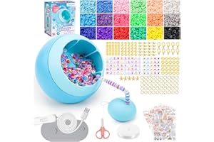 Tilhumt Bead Spinner Kit, Upgraded Clay Bead Spinner Pro with Bracelet Making Kit for Girls, Electric Bead Spinner with Polymer Clay Beads and Needles for Jewelry Making & Friendship Bracelets