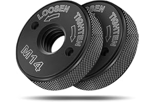 Tuerca de liberación rápida Ventvinal SDS Clic M14, para todas las amoladoras angulares AEG, Black & Decker, Dewalt, Flex, Hitachi, Metabo, Makita etc. (2x tuerca de sujeción), color negro