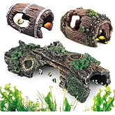 QingWing 3 Pieces Aquarium Decoration, Aquarium Cave Decoration | Resin Material Decorative Ornaments Fish Tank for Small and