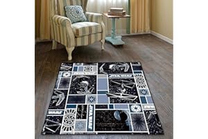 KIKCY Teppich aus Kristall-Samt, rechteckig, Dekoration, Teppich, Anime, Cartoon, Star Wars, Kinderzimmer, Wohnzimmer, Schlafzimmer, Küche, rutschfeste Bodenmatte (80 x 160 cm)