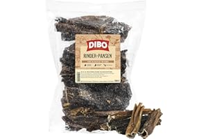 DIBO Panse de bœuf, 500 g, Petite collation Naturelle ou friandise pour intermédiaires, Nourriture pour Chien, Article à mâcher de qualité sans Produits Chimiques