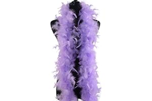 CYCFMYYLY Colorful Feather Boa, 2 Meters Long - Approx 60 G. for Crafts Fluffy Purple Feather Boa DIY Girl's Fancy Dress Accessories Christmas Carnival, Dancing Wedding Party