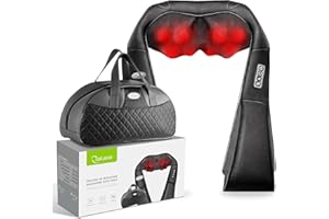 COTSOCO Elektryczne urządzenie do masażu karku Shiatsu z funkcją ogrzewania, urządzenie do masażu pleców, nóg, stóp, pleców, idealny prezent do łagodzenia bólu mięśni w domu, biurze