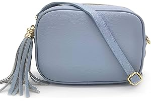 ELIOX Borsa Donna Vera Pelle Made In Italy Piccola Borsetta a Tracolla Elegante Moda Crossbody Bag Genuine Leather