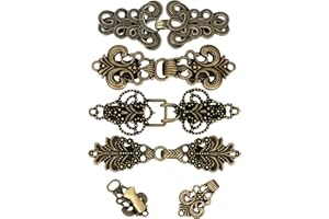 GEOSAR 4 Clips Vintage para Cárdigan Clips de Metal para Suéter Clips Retro de Capa Broche de Cárdigan Suéter Capa Broche de Remolino Vestido de Cuello Chal para Mujeres Muchacha