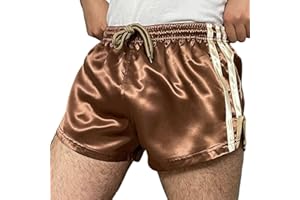 iiffii Nylon Satin Retro Short für Herren Hochleistungs-Thai-Boxshorts Glänzende Nylon-Active-Wear Stilen für Sportliche Nylon Shorts ultimativen Komfort und Stil