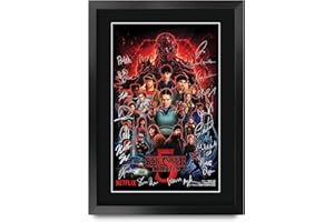HWC Trading Strange Hawkins Thing Season 5 Gifts Printed Signed Autograph Picture for TV Memorabilia Fans - A3 Framed