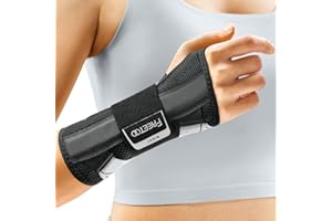 FREETOO Carpal Tunnel Wrist Supports Splint Fit Right Hand Night Support, Fitted Wrist Brace for Tendonitis Arthritis Pain Relief, Hand Support Splint for RSI, Sprain - For Men and Women (Black, S/M)