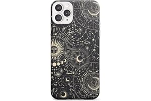 CASE WAREHOUSE Suns & Zodiac Charts Astrological Slim Phone Case for iPhone 11 Pro Max TPU Protective Light Strong Cover with Zodiac Vintage Stars Space Moons