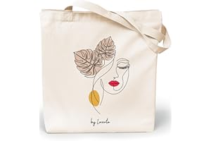 Loxato Tote Bag - Sac Tissu - Sac Fourre Tout Femme - Sac En Toile - Sac Tote Bag - Tote Bag Coton 100% - Sac Jute Extra Large 8cm - Sac Coton - Grand Tote Bag 35 x 42 x 8 cm