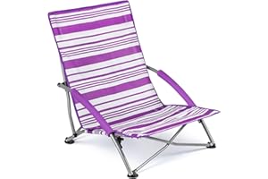 TRAIL OUTDOOR LEISURE Trail Sdraietta da Spiaggia Bassa Pieghevole, Sedia a Sdraio da Spiaggia Leggera e Portatile, Sedia da Campeggio, Picnic, Giardino, con Piedini Anti Affondamento, con Custodia