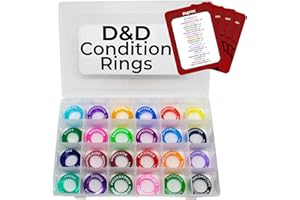 KRAFTEX DnD Condition Rings [96pcs]: D&D Accessories for Dungeon Masters to Track Spell Effects. Use as D&D Tokens, Ring, Status Markers or DM Tools